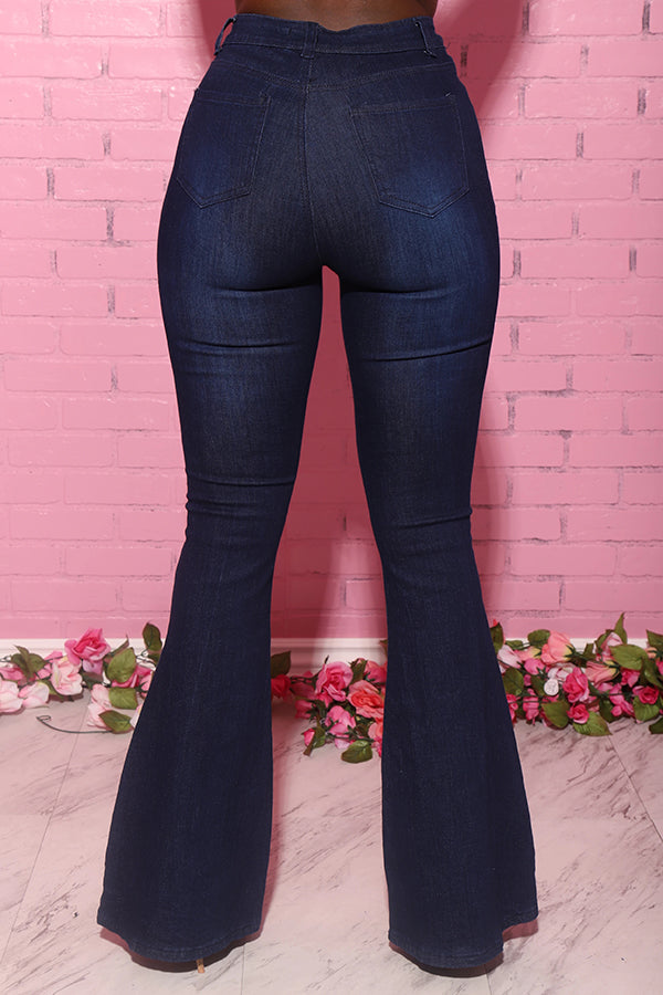 Fashion Stretch High-rise Flared Jeans