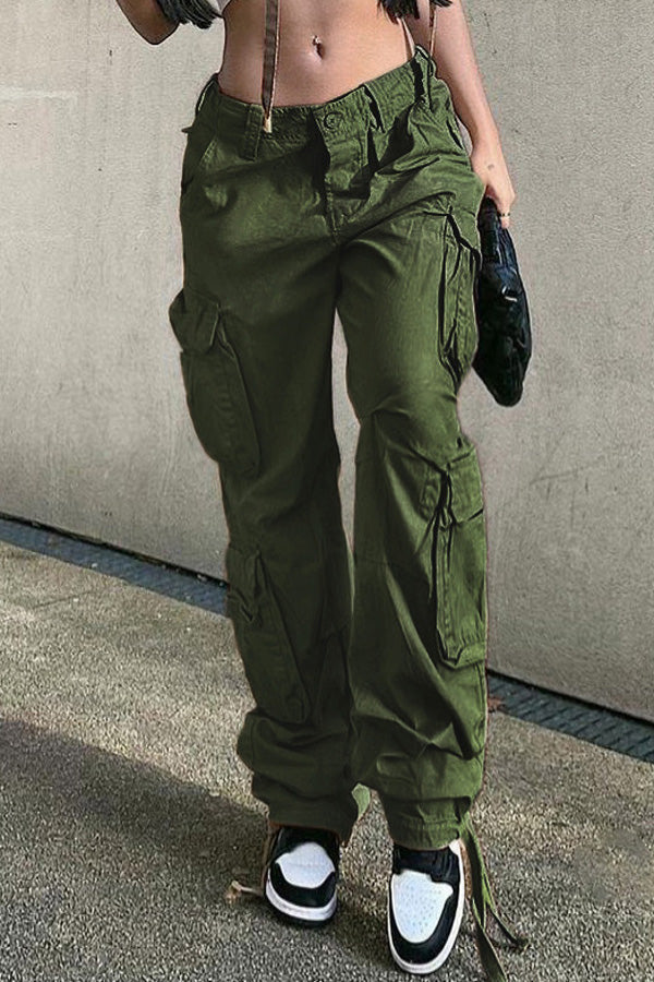 Casual Street Denim Cargo Pants