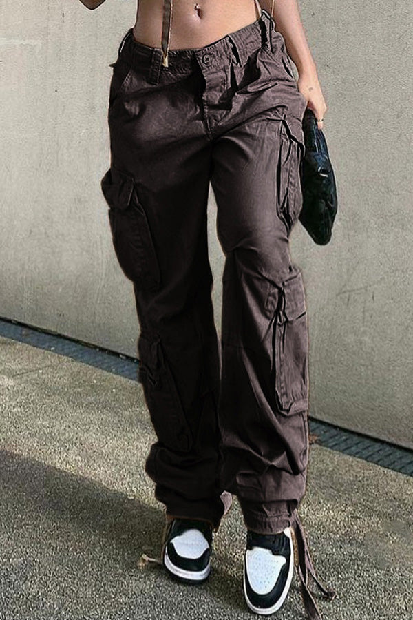 Casual Street Denim Cargo Pants