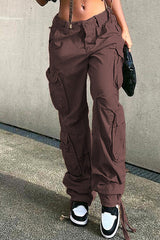 Casual Street Denim Cargo Pants