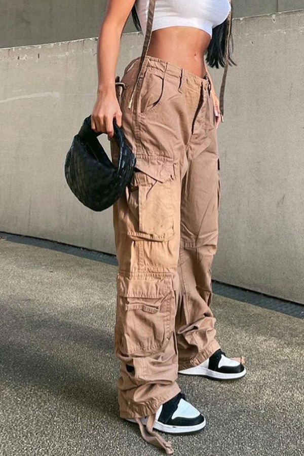 Casual Street Denim Cargo Pants