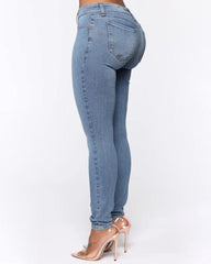 Elastic Low Waist Butt Lifting Jeans