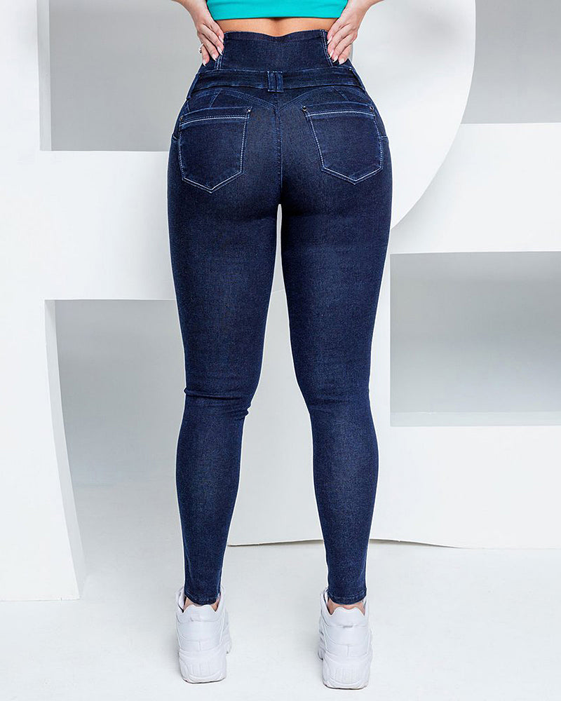 Tummy Control Butt Lifting High Waist Skinny Jeans