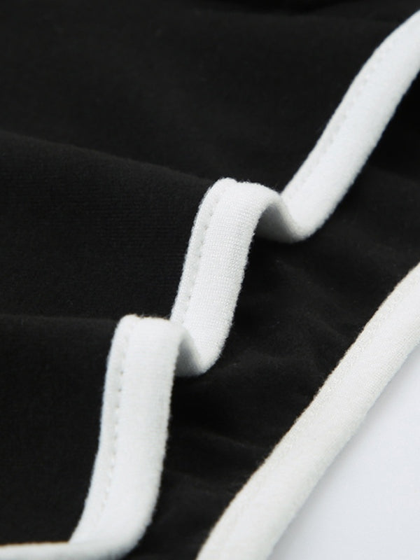 Shorts deportivos de tiro bajo con contraste