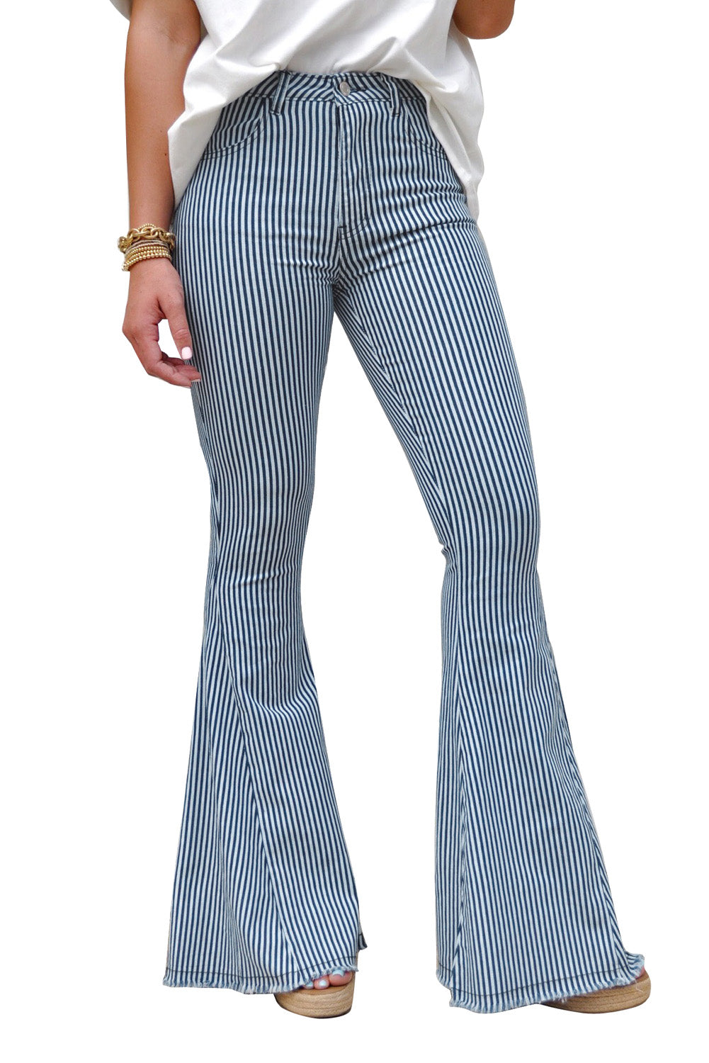 Mile High Pin Stripe Bell Bottoms