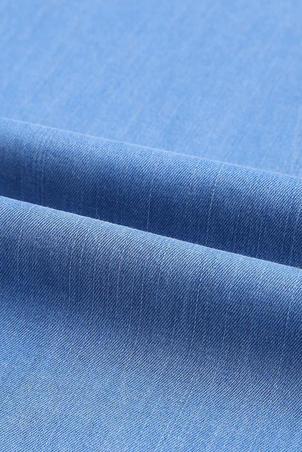 Blaue Tencel-Jeans mit weitem Bein und Kordelzug