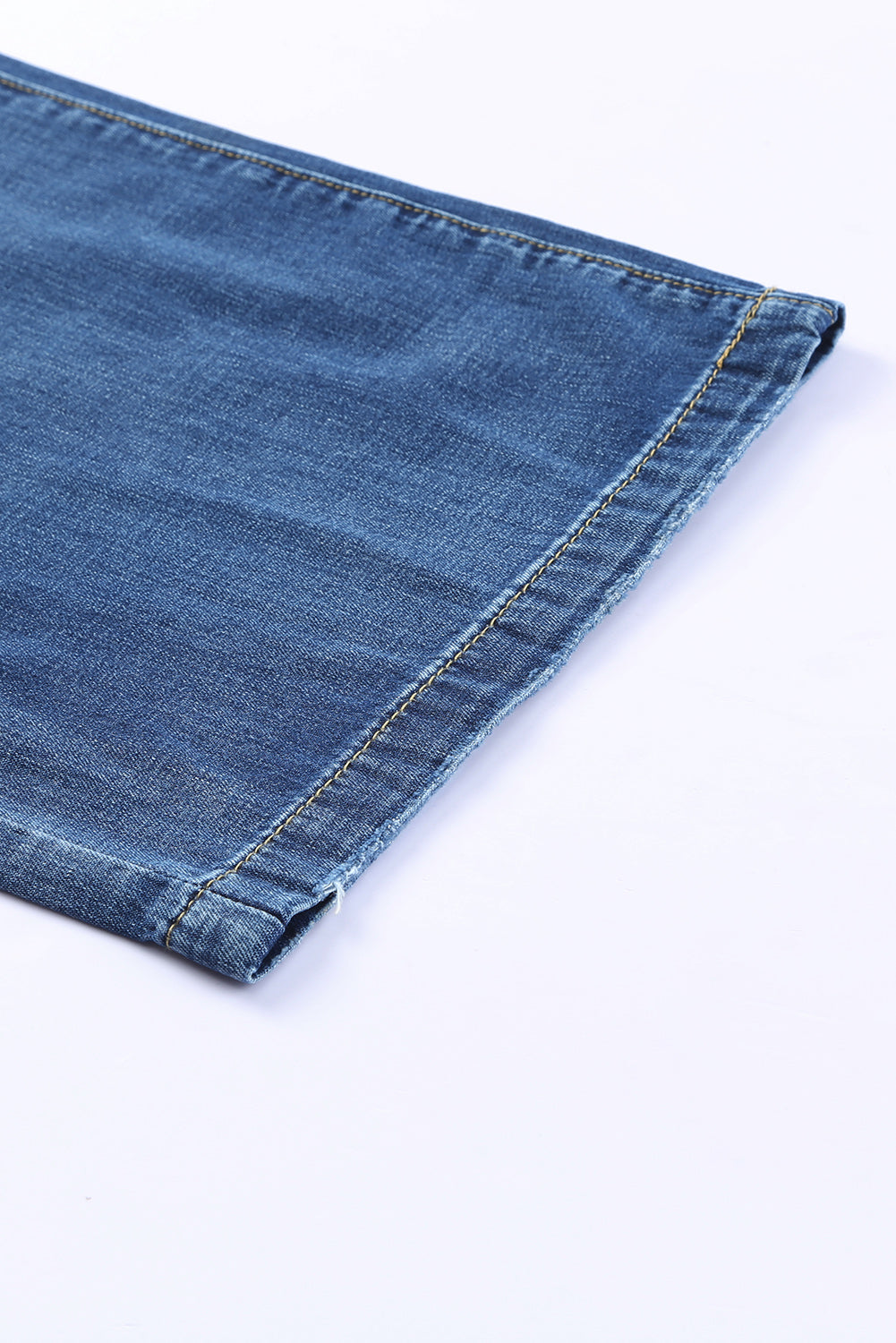 Blaue, lässige Jeans mit weitem Bein