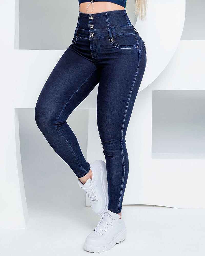 Tummy Control Butt Lifting High Waist Skinny Jeans