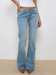 High-Waisted Slightly Flared Jeans