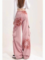 Star-Print Wide-Leg Trousers