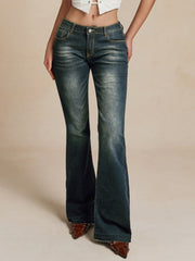 Low-Waisted Slightly Flared Jeans