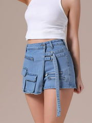 Stretch Denim Shorts