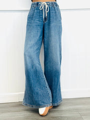 Stretch Waistband Flared Jeans