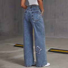 Wide-Leg Casual Jeans