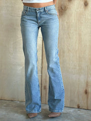 High-Waisted Slightly Flared Jeans