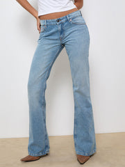 High-Waisted Slightly Flared Jeans