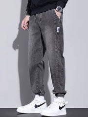 Street style men denim pants