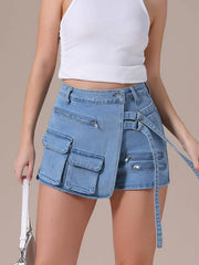 Stretch Denim Shorts