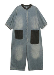 2021 new denim jumpsuit thin section jumpsuit