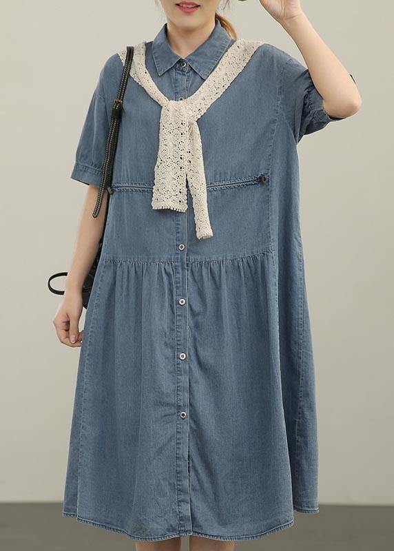 2021 Wash Casual Lace Shawl Two Piece Denim Dress