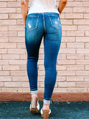 Judy Blue Melanie Full Size High Waisted Distressed Boyfriend Jean