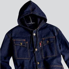 Workwear hooded men denim overall