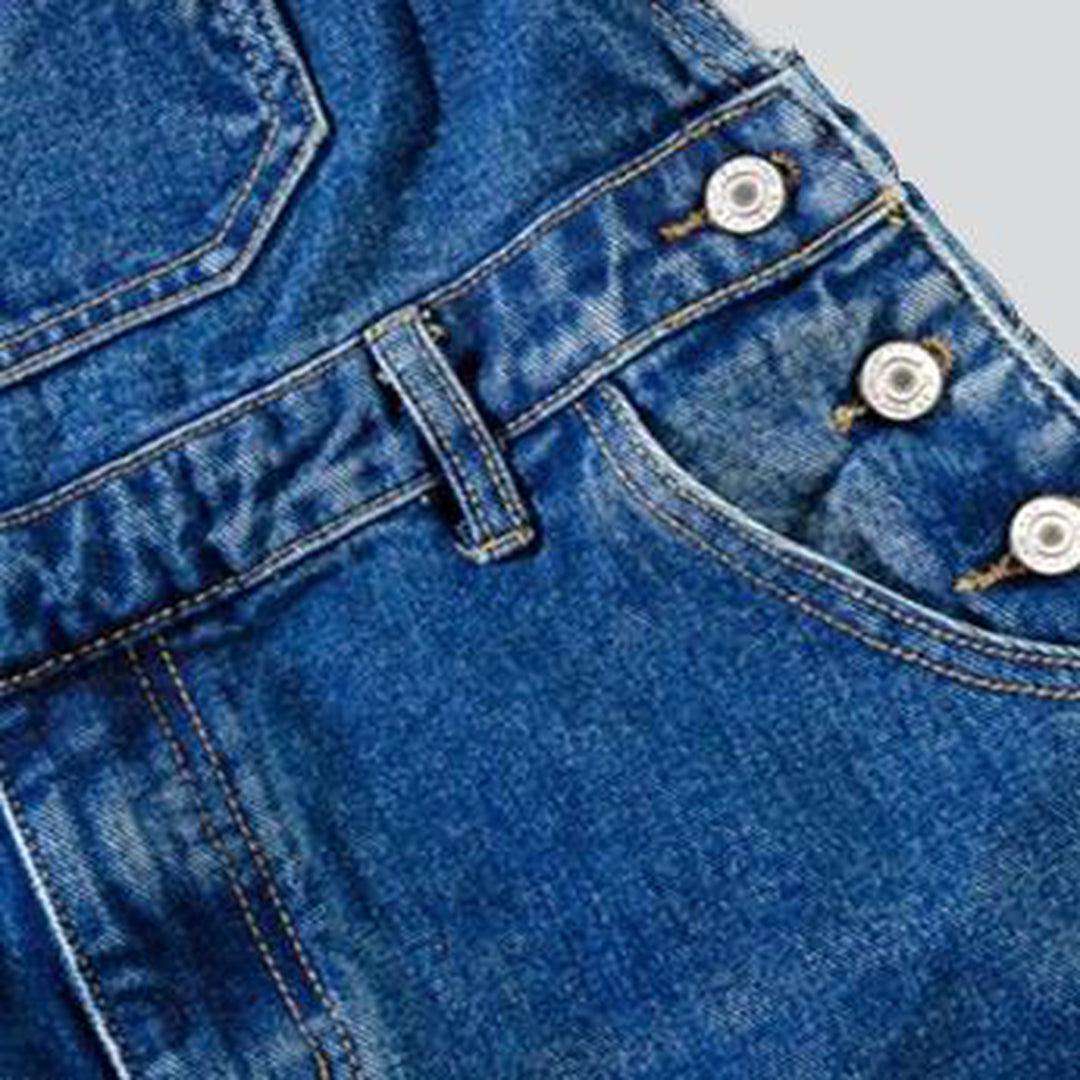 Mittel gewaschener Jeans-Strampelanzug für Herren