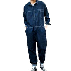 Stylish navy men denim overall