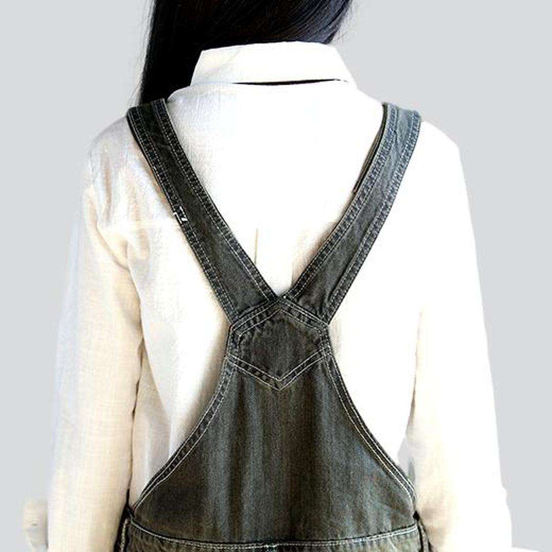 Vestido vaquero urbano gris para mujer