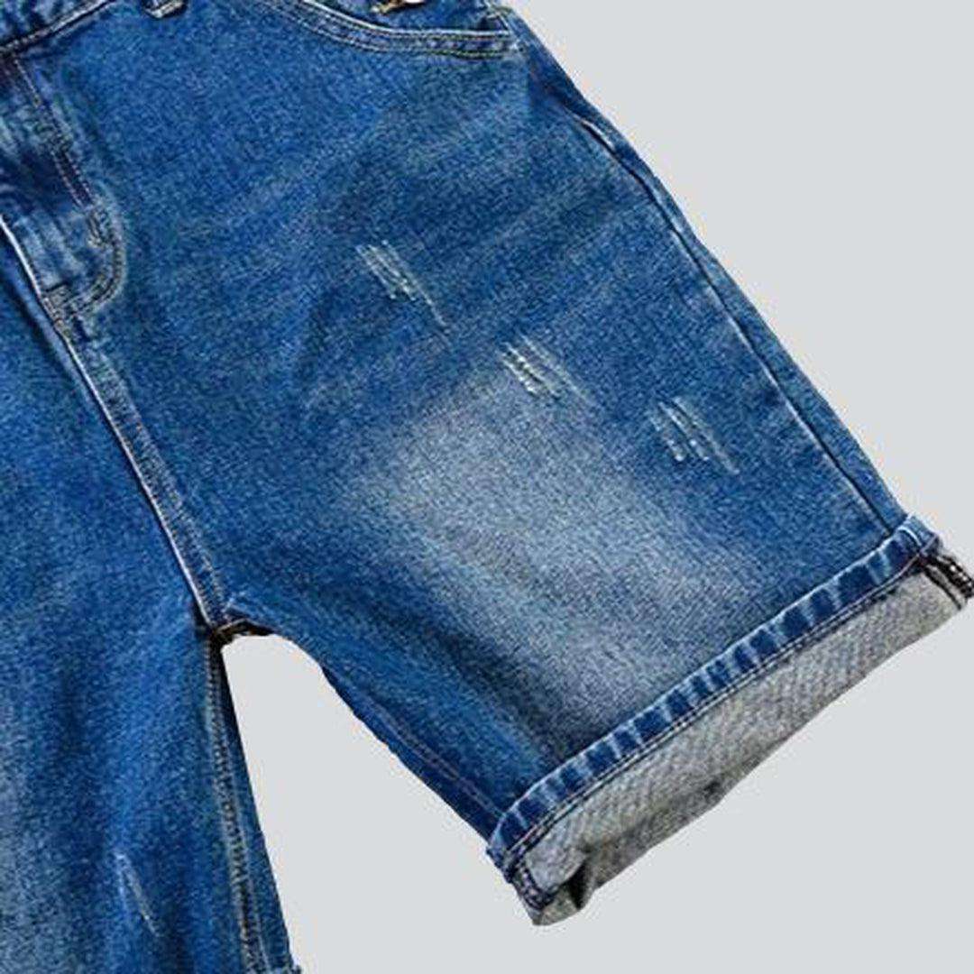 Mittel gewaschener Jeans-Strampelanzug für Herren