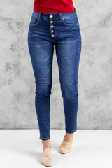 Baeful „What You Want“-Jeans mit Knopfleiste und Tasche