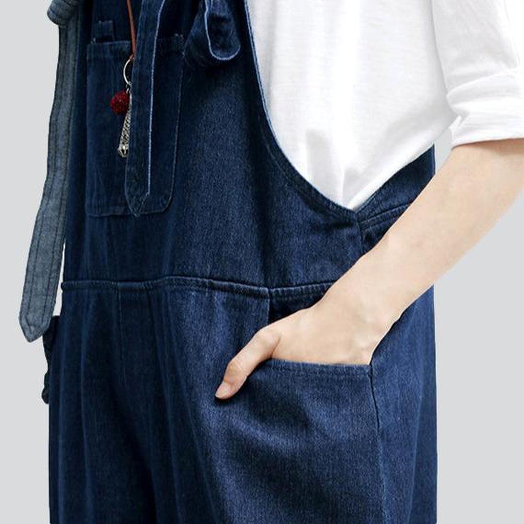 Stylish baggy women denim jumpsuit