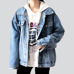 90s light-wash denim jacket for ladies