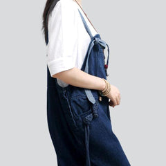 Stylish baggy women denim jumpsuit