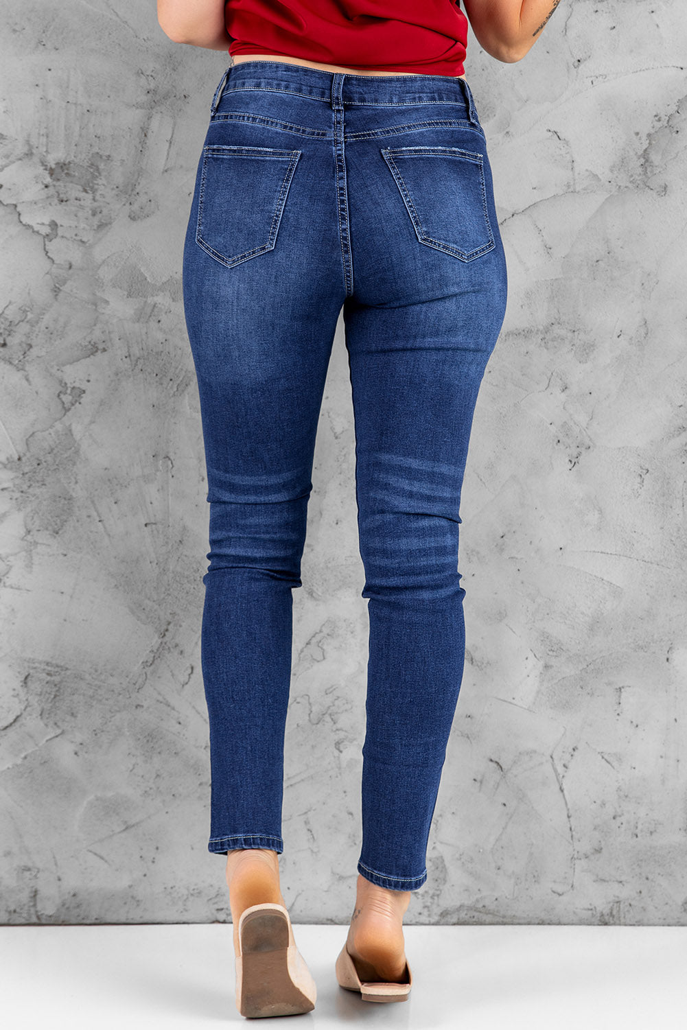 Baeful „What You Want“-Jeans mit Knopfleiste und Tasche