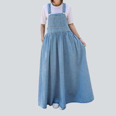 A-line summer denim dress