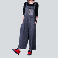 Baggy-Denim-Latzhose für Damen