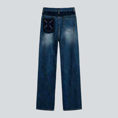 Baggy Jeans mit aufgesetzten Taschen für Damen