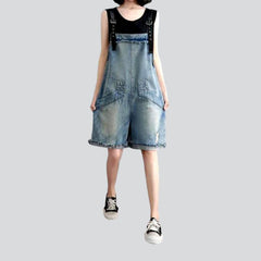 Baggy women denim romper