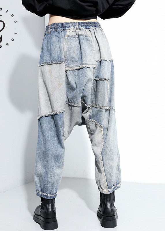 Beautiful Blue denim Patchwork Pants