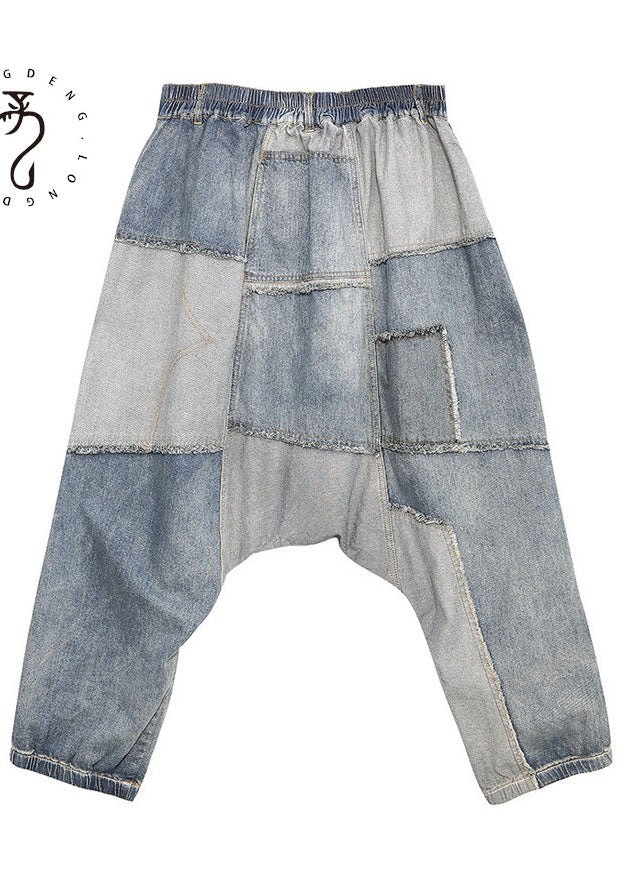 Beautiful Blue denim Patchwork Pants