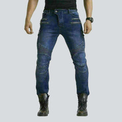 Biker cargo jeans with zippers