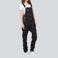 Schwarzer Jeans-Overall für Damen