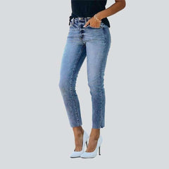 Gebleichte Slim Fit Jeans für Damen