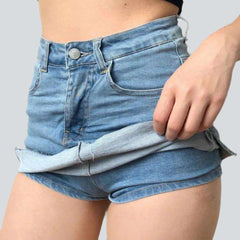 Body con mini denim skort