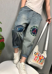 Bohemian Blue Embroideried denim Pants