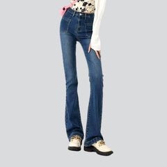 Bootcut high-waist jeans for women