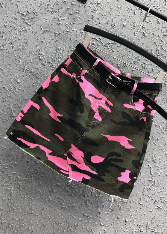 Boutique Rose – Patchwork-Jeansrock mit Camouflage-Taschen