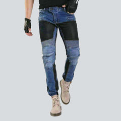 Breathable summer men biker jeans