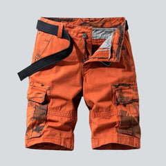 Camouflage cargo men denim shorts